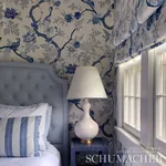 ARBRE CHINOIS Fabric – PORCELAIN | Schumacher | Wallpaper Tw ARBRE CHINOIS fabric PORCELAIN color by Schumacher