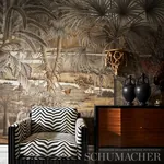 ARCURE ÉPINGLÉ fabric ZEBRA BLACK color by Schumacher