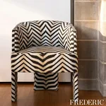 ARCURE ÉPINGLÉ fabric ZEBRA BLACK color by Schumacher