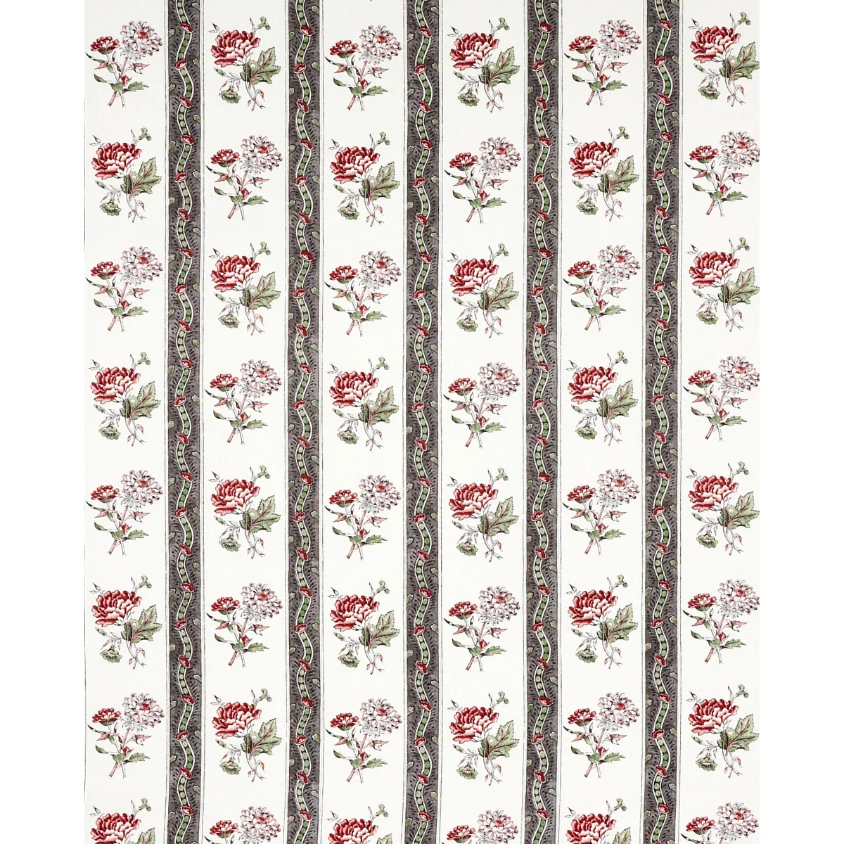 ARIANA FLORAL STRIPE Fabric – CHELSEA GARDEN | Schumacher | ARIANA FLORAL STRIPE fabric CHELSEA GARDEN color by Schumacher