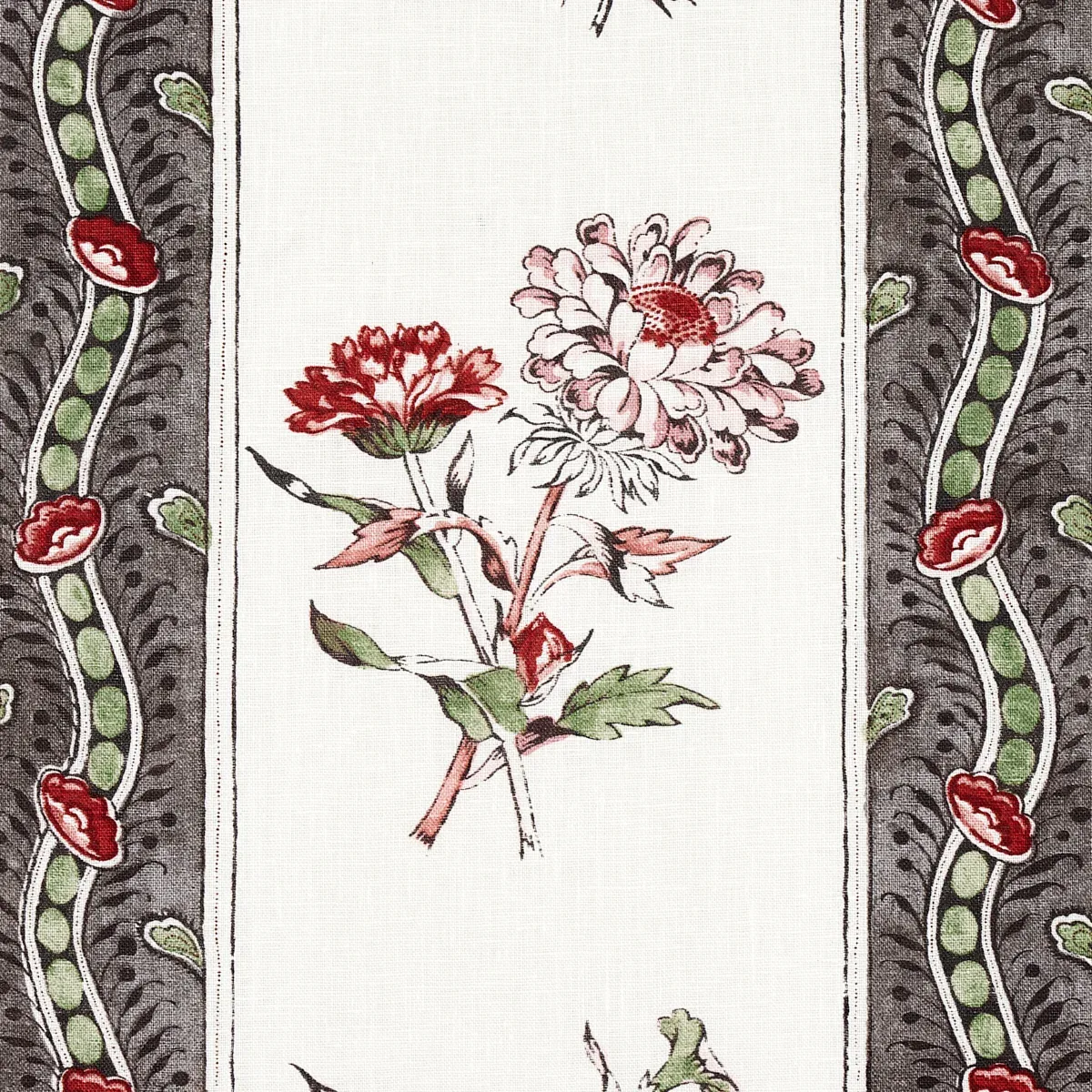 ARIANA FLORAL STRIPE Fabric – CHELSEA GARDEN | Schumacher | ARIANA FLORAL STRIPE fabric CHELSEA GARDEN color by Schumacher