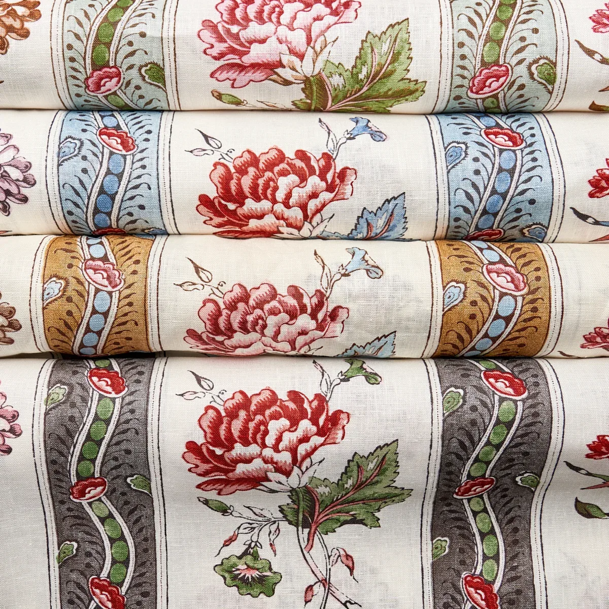 ARIANA FLORAL STRIPE Fabric – DOCUMENT | Schumacher | Wallpa ARIANA FLORAL STRIPE fabric DOCUMENT color by Schumacher