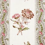 ARIANA FLORAL STRIPE Fabric – FAMILLE ROSE | Schumacher | Wa ARIANA FLORAL STRIPE fabric FAMILLE ROSE color by Schumacher