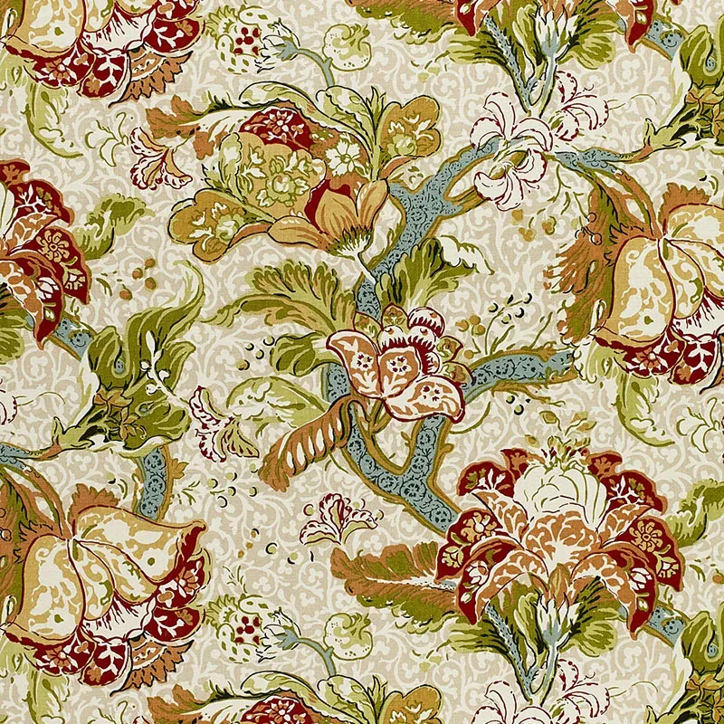 ARIELLA JACOBEAN fabric ECRU color by Schumacher