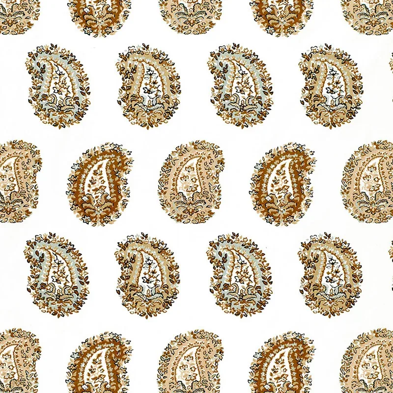 ARKLOW PAISLEY fabric STONE color by Schumacher