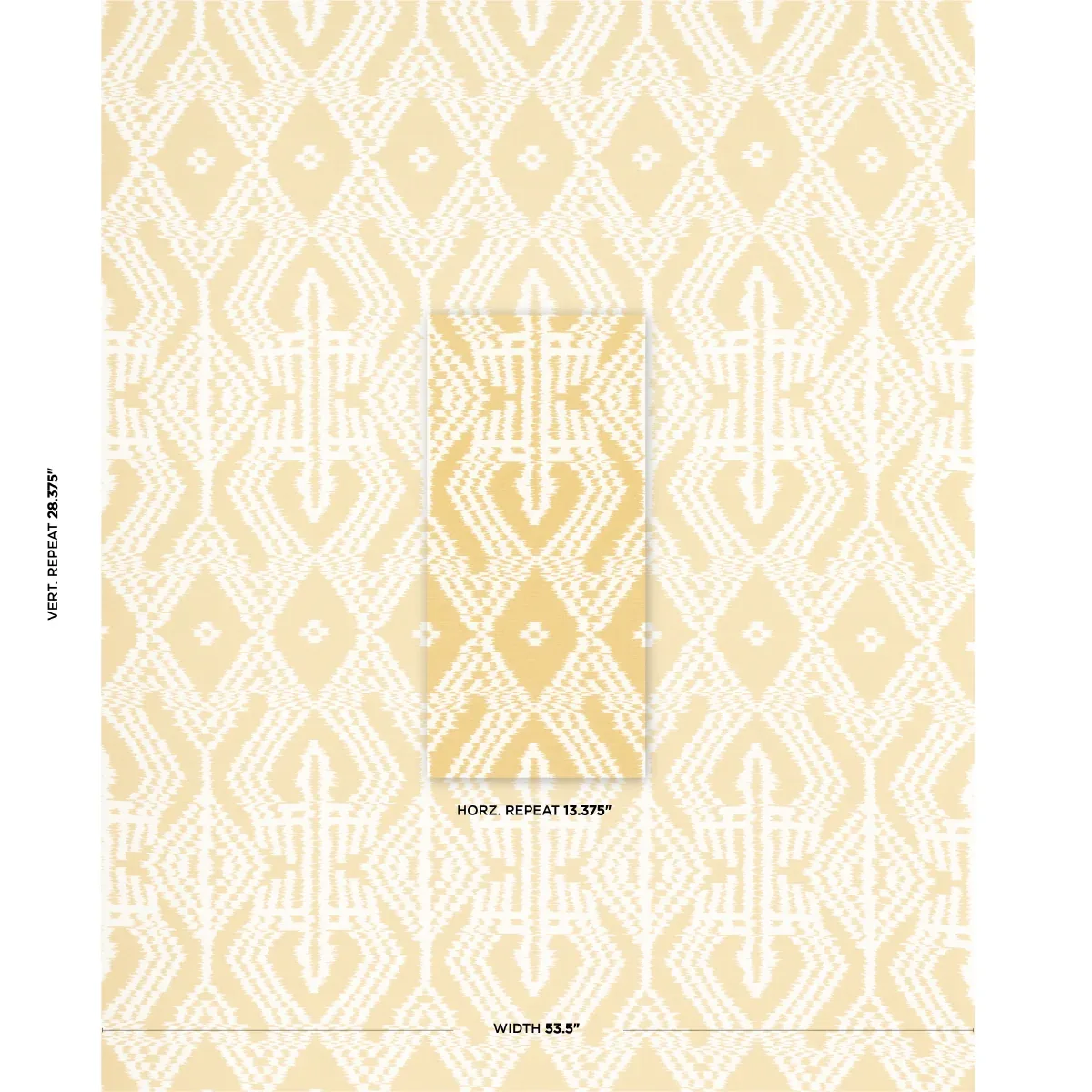 ASAKA IKAT Fabric – BUTTERCUP | Schumacher | Wallpaper Twins ASAKA IKAT fabric BUTTERCUP color by Schumacher