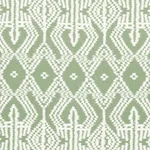 ASAKA IKAT Fabric – GREEN | Schumacher | Wallpaper Twins ASAKA IKAT fabric GREEN color by Schumacher