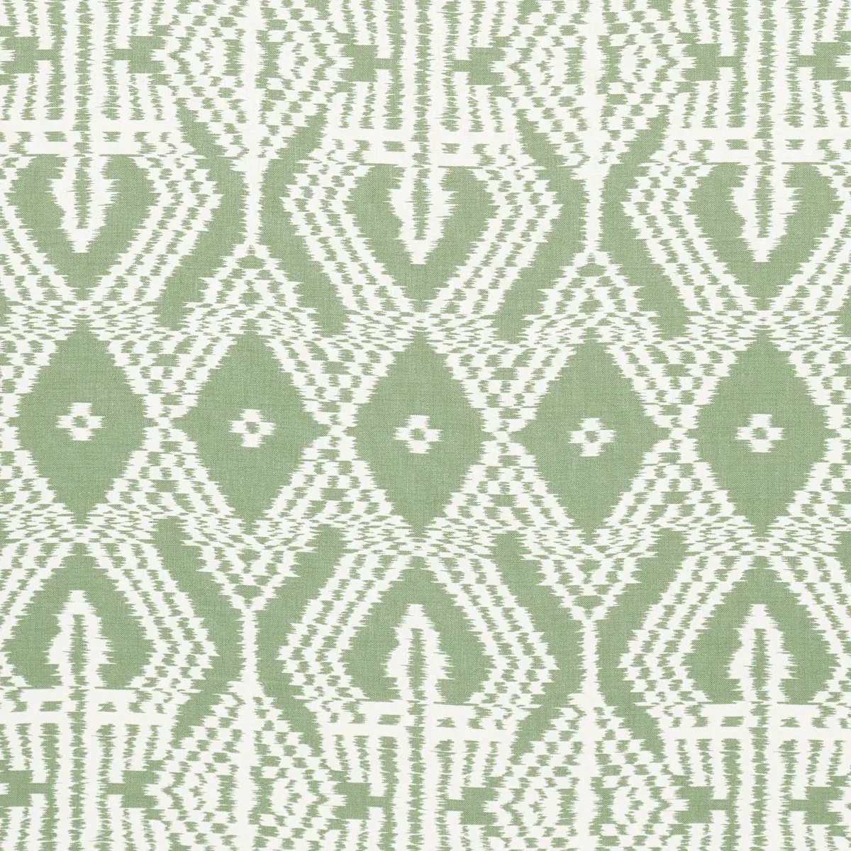 ASAKA IKAT Fabric – GREEN | Schumacher | Wallpaper Twins ASAKA IKAT fabric GREEN color by Schumacher