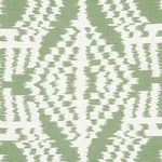 ASAKA IKAT Fabric – GREEN | Schumacher | Wallpaper Twins ASAKA IKAT fabric GREEN color by Schumacher