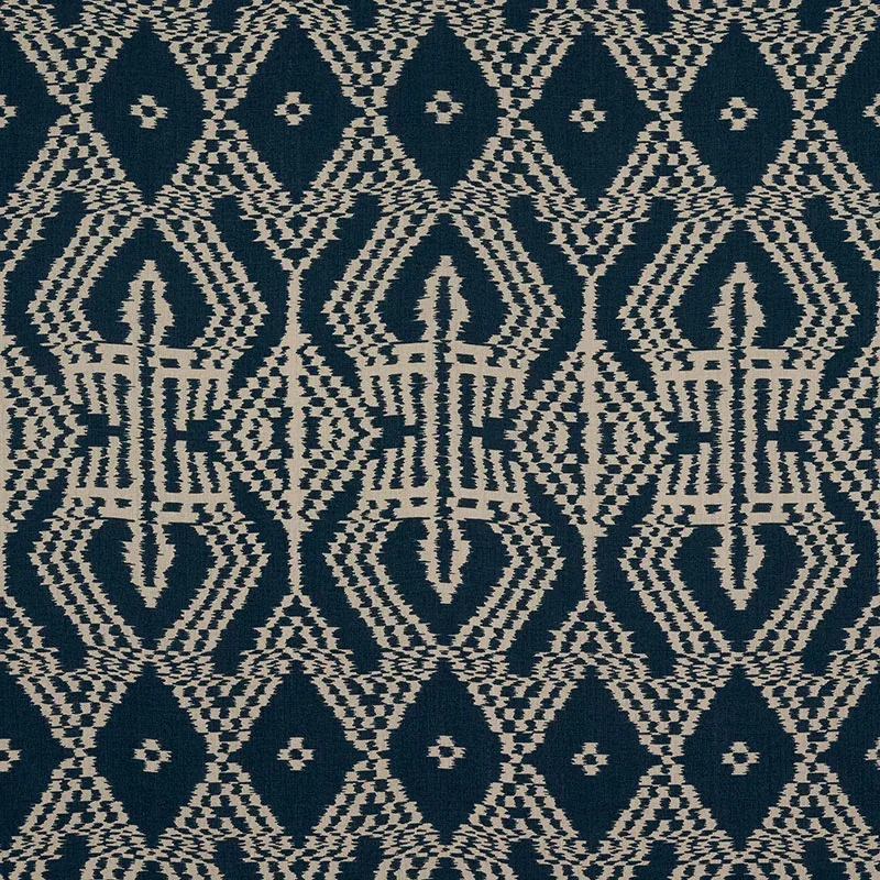 ASAKA IKAT fabric INDIGO color by Schumacher