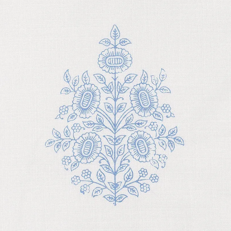 ASARA FLOWER SHEER Fabric – BLUE | Schumacher | Wallpaper Tw ASARA FLOWER SHEER fabric BLUE color by Schumacher