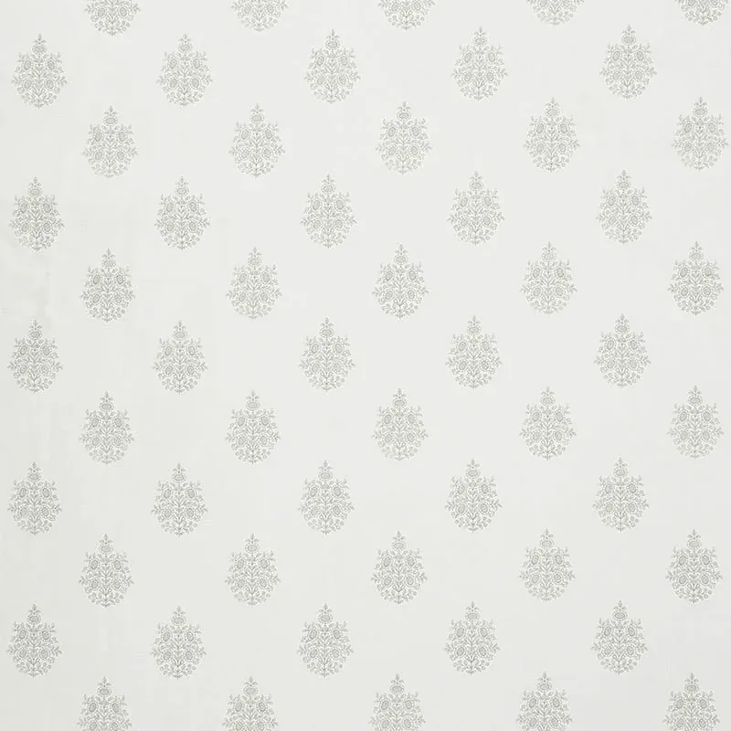 ASARA FLOWER SHEER fabric GREY color by Schumacher