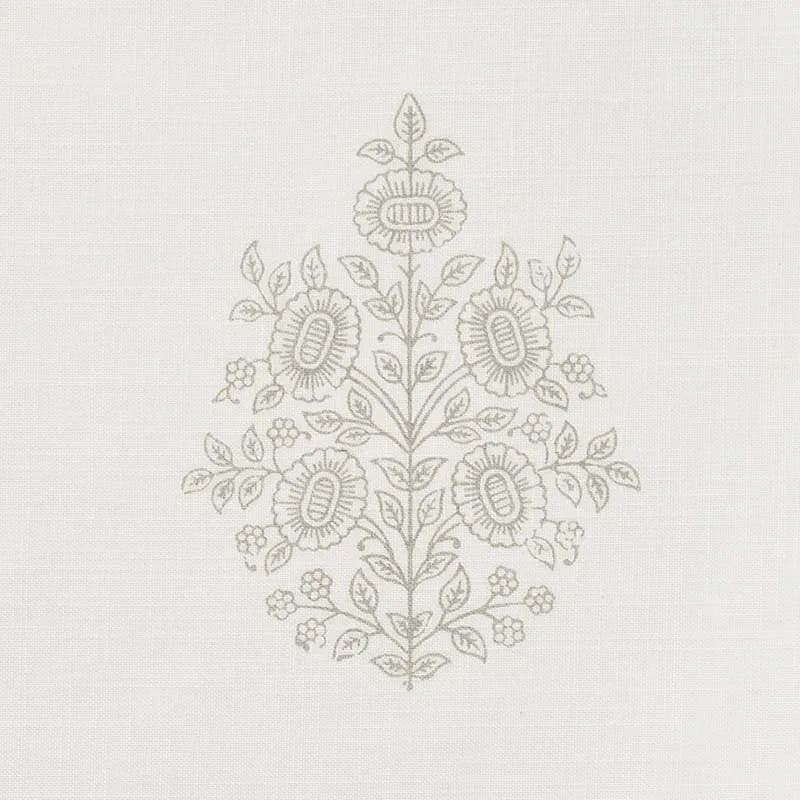 ASARA FLOWER SHEER fabric GREY color by Schumacher