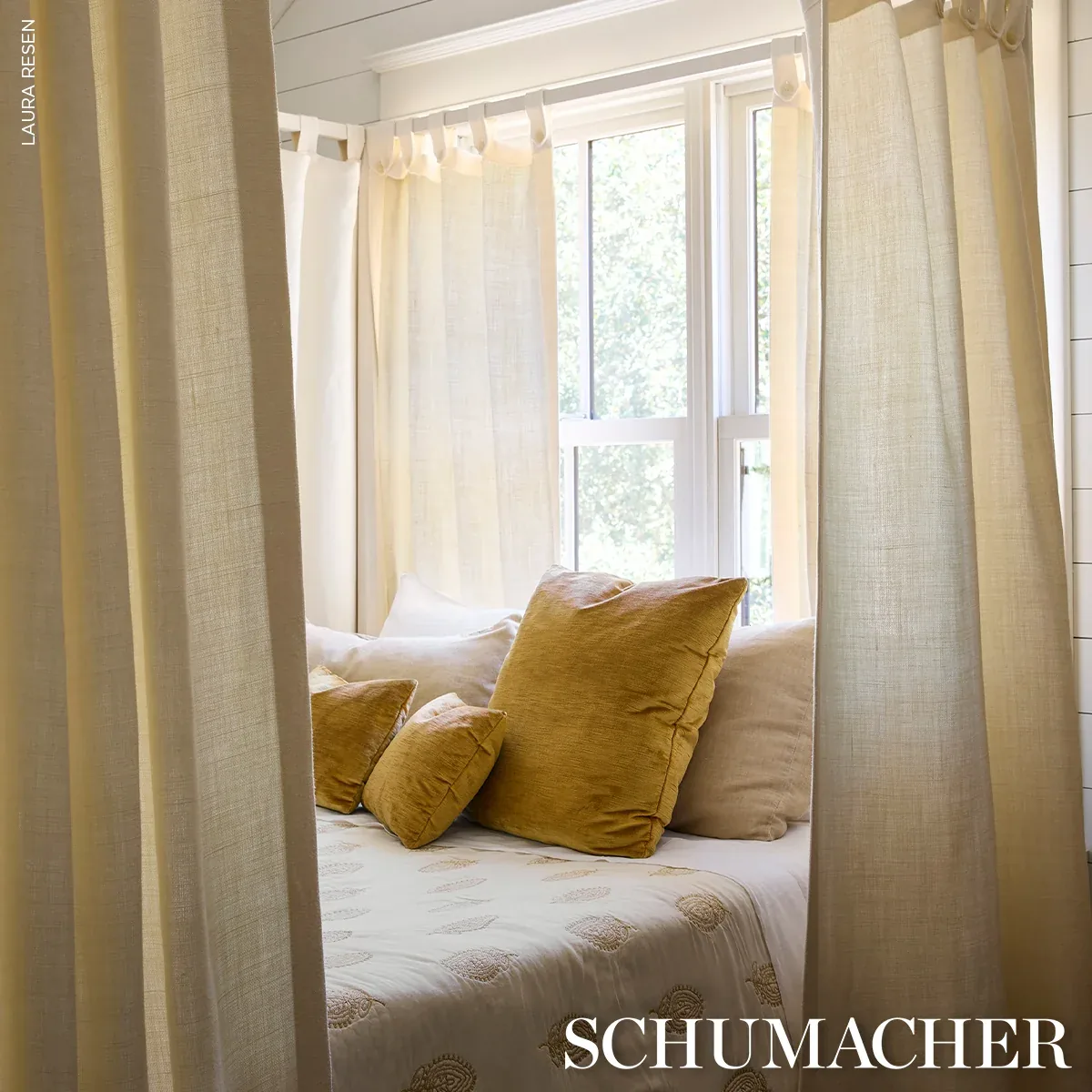 ASHCOMBE CHENILLE fabric MOONSTONE color by Schumacher
