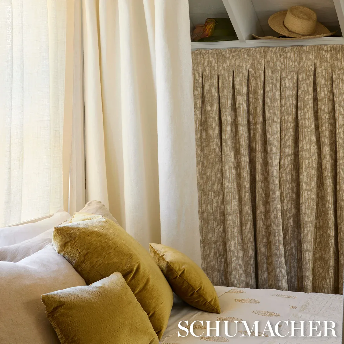 ASHCOMBE CHENILLE fabric MOONSTONE color by Schumacher