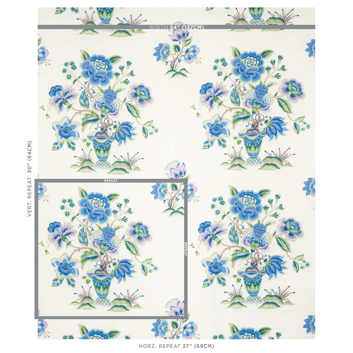 ASHFORD LINEN Fabric – CORNFLOWER AND LILAC | Schumacher | W ASHFORD LINEN fabric CORNFLOWER AND LILAC color by Schumacher
