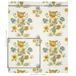 ASHFORD LINEN Fabric – OCHRE AND SKY | Schumacher | Wallpape ASHFORD LINEN fabric OCHRE AND SKY color by Schumacher