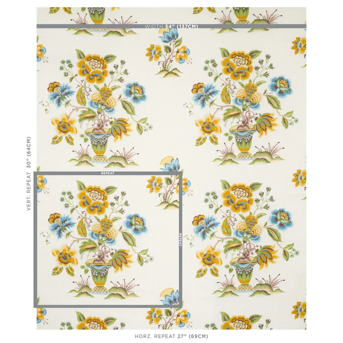 ASHFORD LINEN Fabric – OCHRE AND SKY | Schumacher | Wallpape ASHFORD LINEN fabric OCHRE AND SKY color by Schumacher