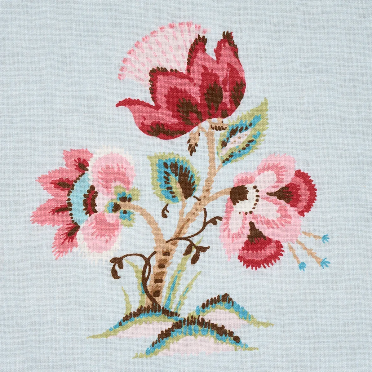 ASHFORD LINEN Fabric – ROSE AND SKY | Schumacher | Wallpaper ASHFORD LINEN fabric ROSE AND SKY color by Schumacher