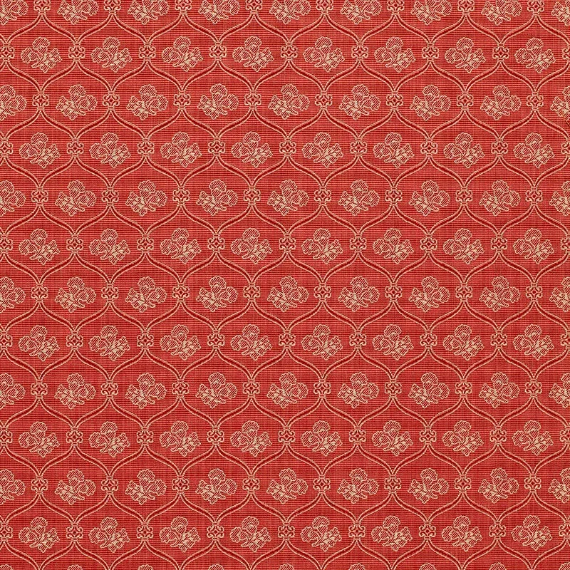 ASHLEY LATTICE fabric CORAL color by Schumacher
