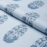 ASKANDRA FLOWER Fabric – CHAMBRAY | Schumacher | Wallpaper T ASKANDRA FLOWER fabric CHAMBRAY color by Schumacher