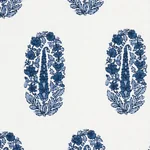 ASKANDRA FLOWER Fabric – DELFT | Schumacher | Wallpaper Twin ASKANDRA FLOWER fabric DELFT color by Schumacher