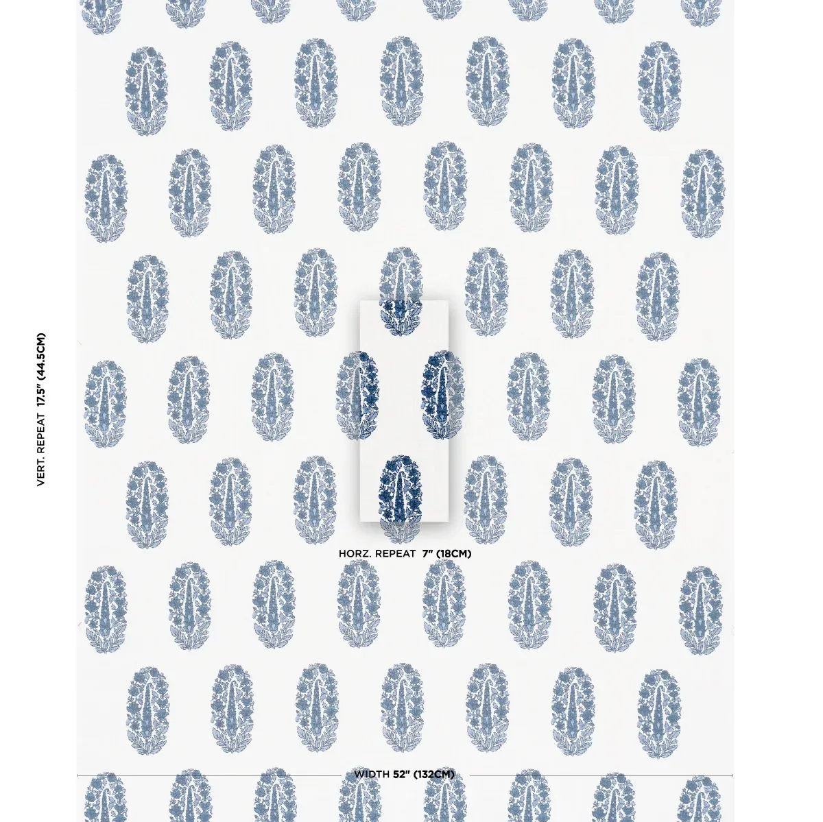 ASKANDRA FLOWER Fabric – DELFT | Schumacher | Wallpaper Twin ASKANDRA FLOWER fabric DELFT color by Schumacher
