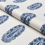 ASKANDRA FLOWER Fabric – DELFT | Schumacher | Wallpaper Twin ASKANDRA FLOWER fabric DELFT color by Schumacher