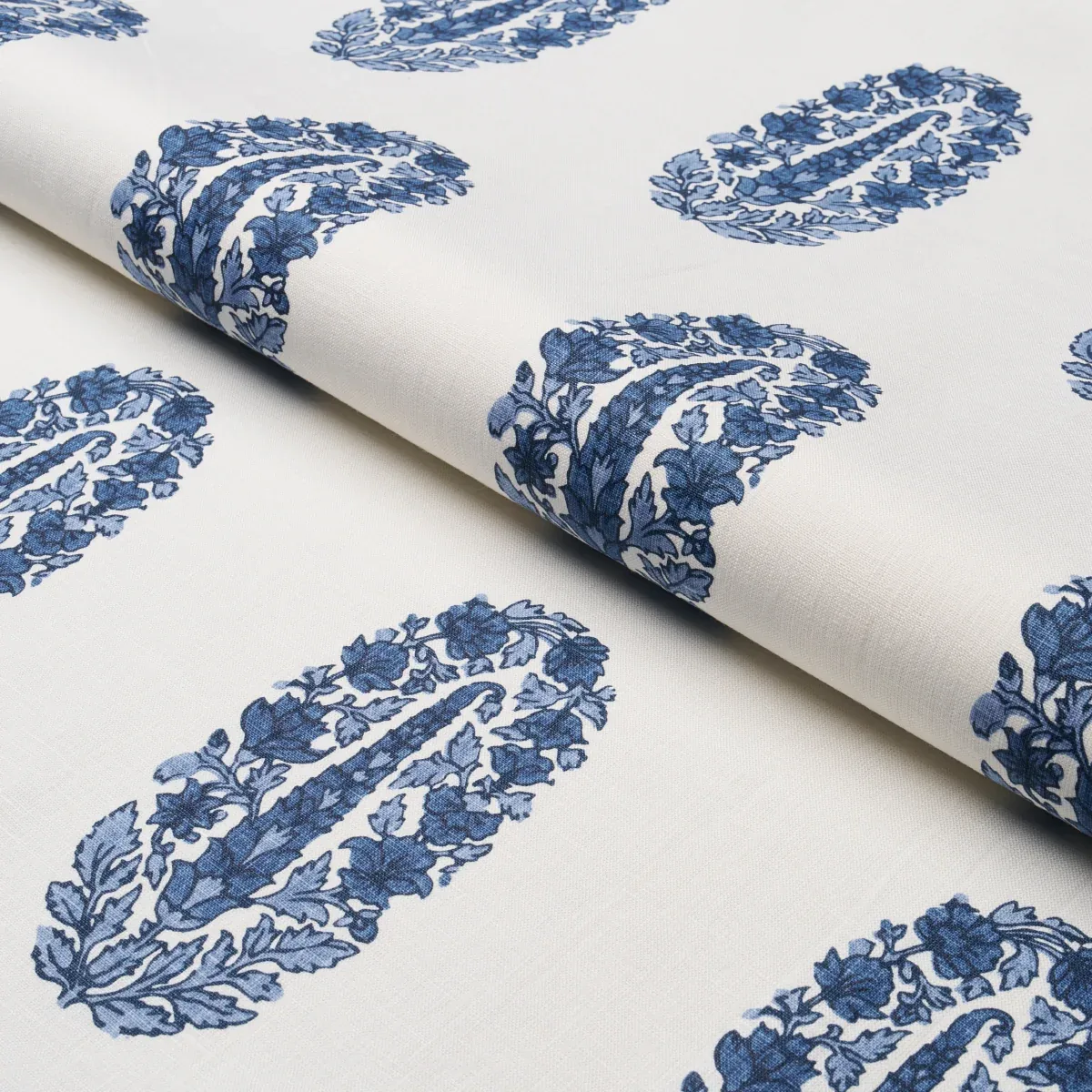 ASKANDRA FLOWER Fabric – DELFT | Schumacher | Wallpaper Twin ASKANDRA FLOWER fabric DELFT color by Schumacher