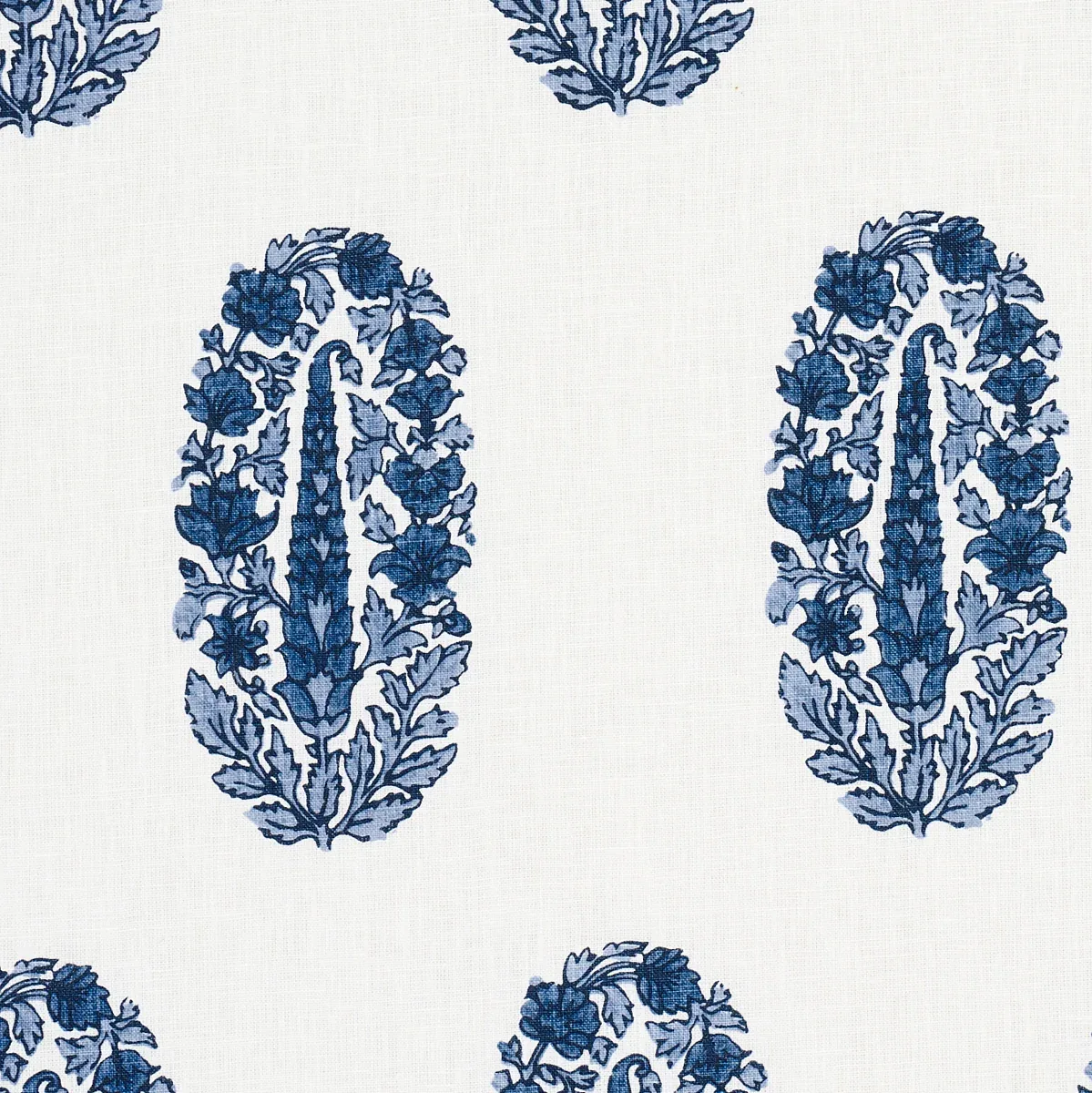 ASKANDRA FLOWER fabric DELFT color by Schumacher