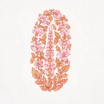 ASKANDRA FLOWER fabric TANGERINE color by Schumacher