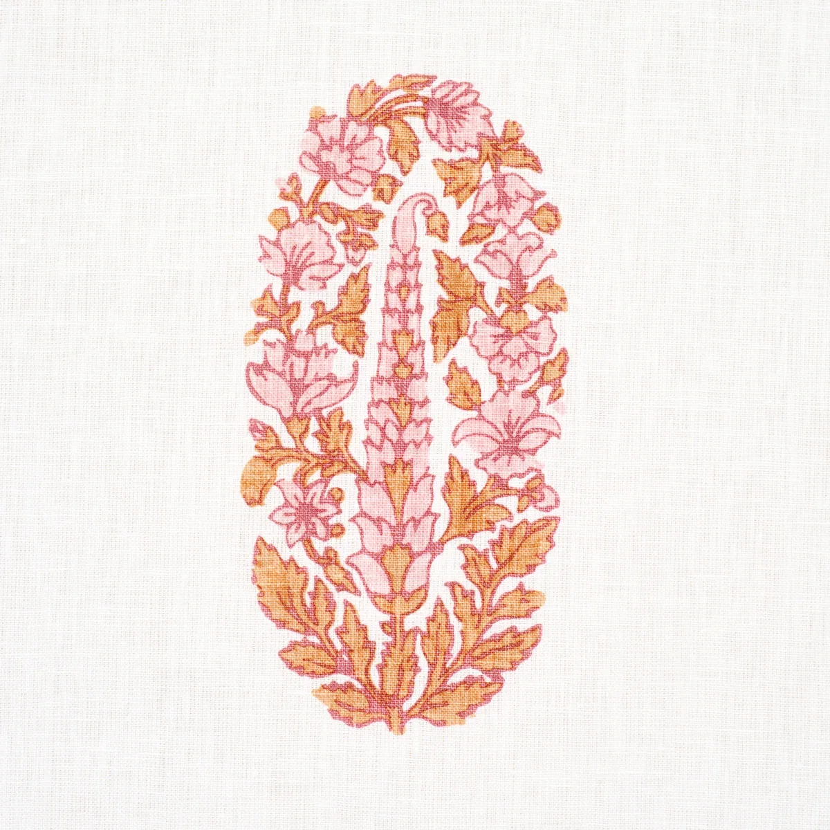 ASKANDRA FLOWER fabric TANGERINE color by Schumacher