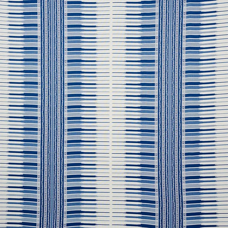 ATCHISON fabric BLUE color by Schumacher