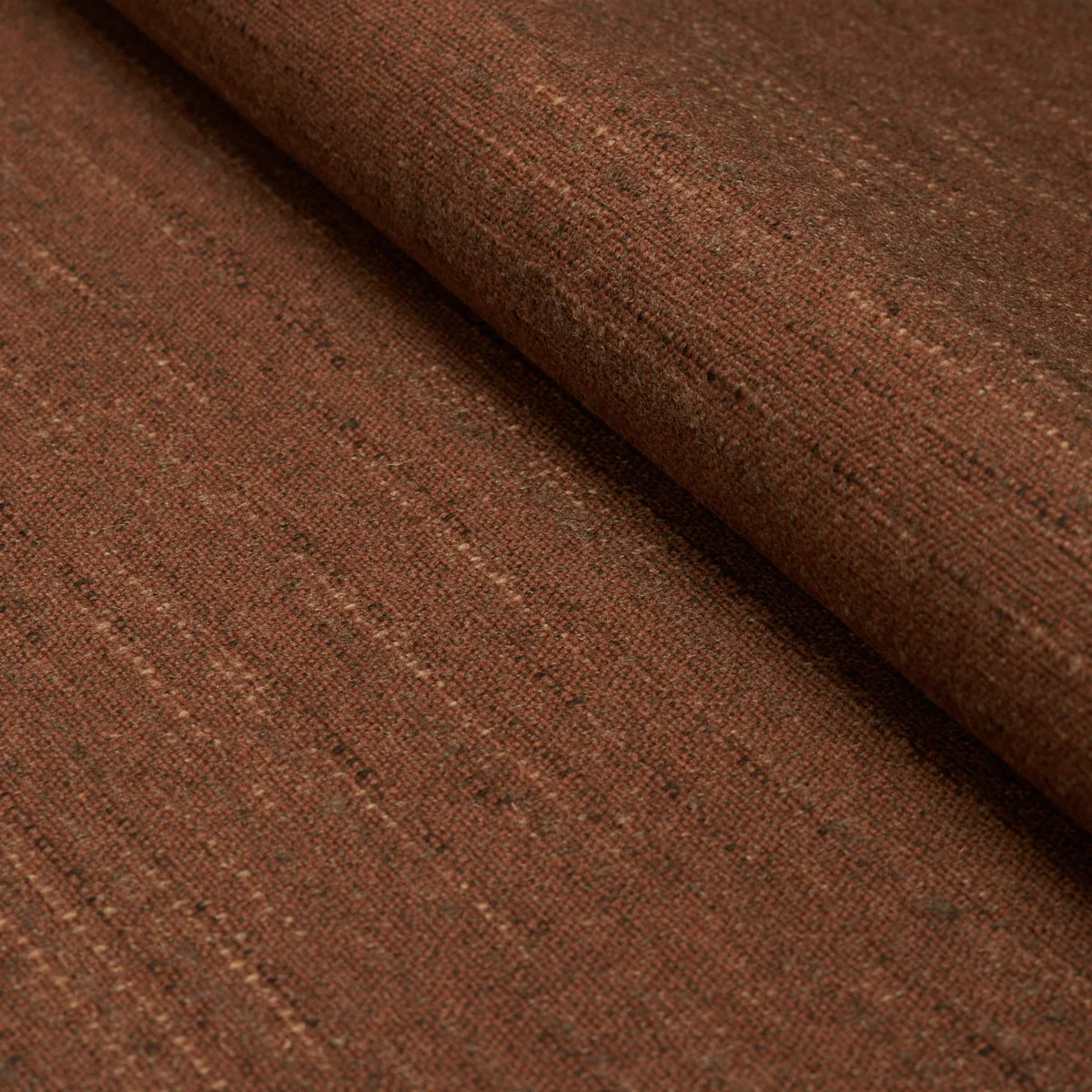 ATLAS WOOL TEXTURE fabric DARK COPPER color by Schumacher