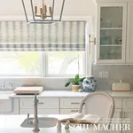 ATTLEBORO IKAT fabric BLUES color by Schumacher