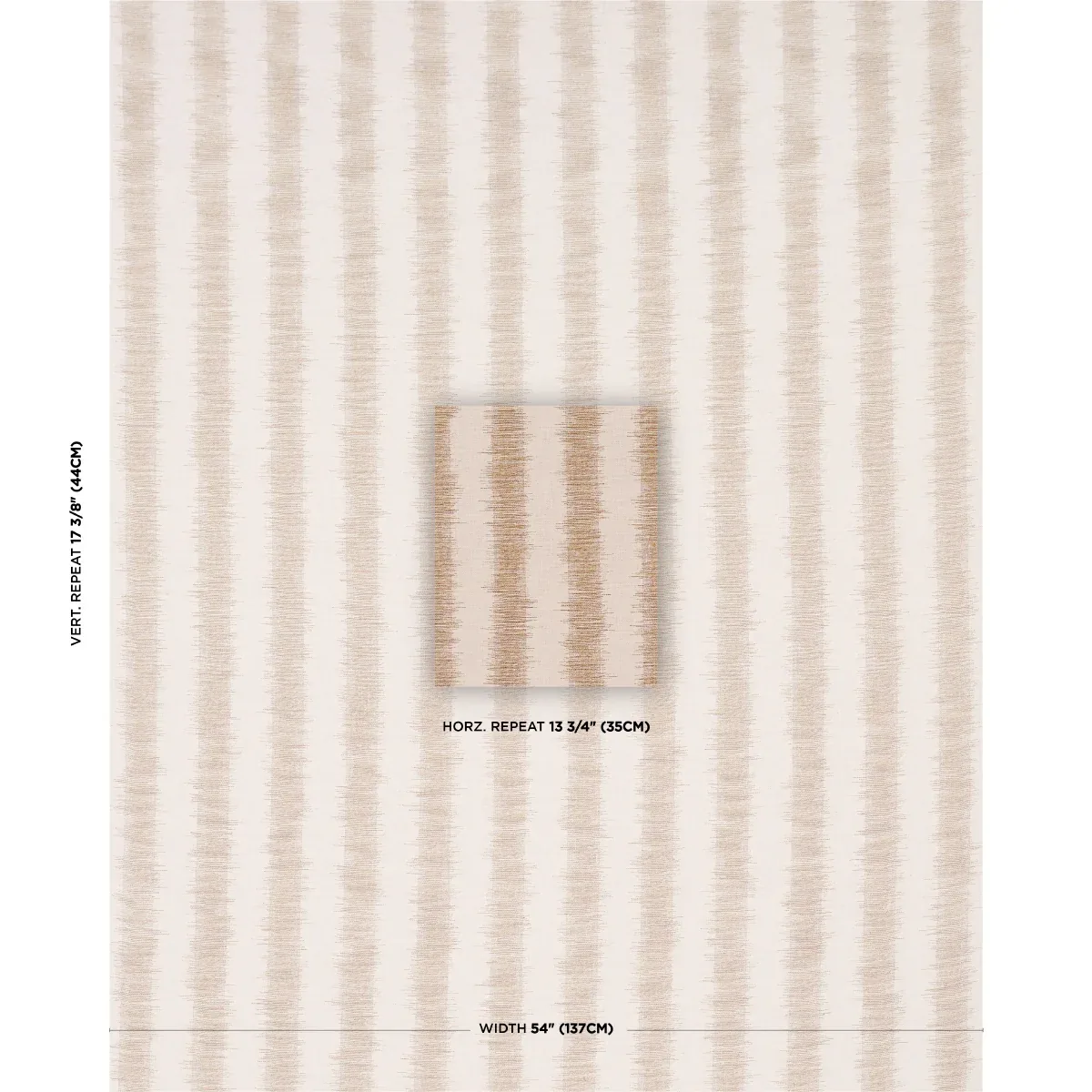 ATTLEBORO IKAT fabric FAWN color by Schumacher