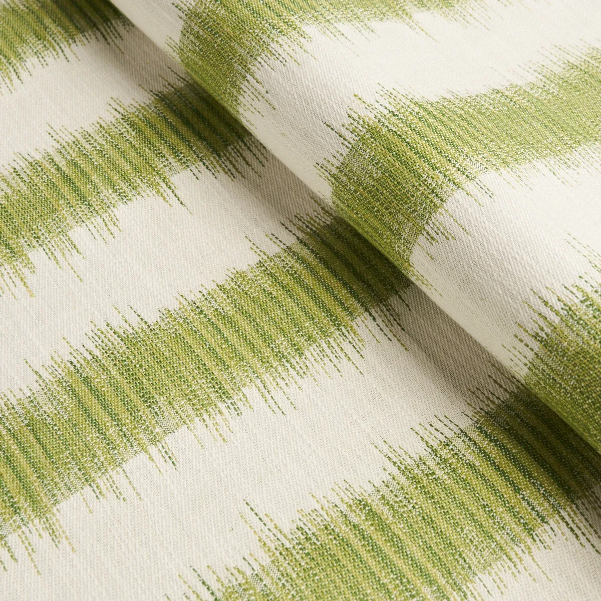 ATTLEBORO IKAT fabric GREEN color by Schumacher