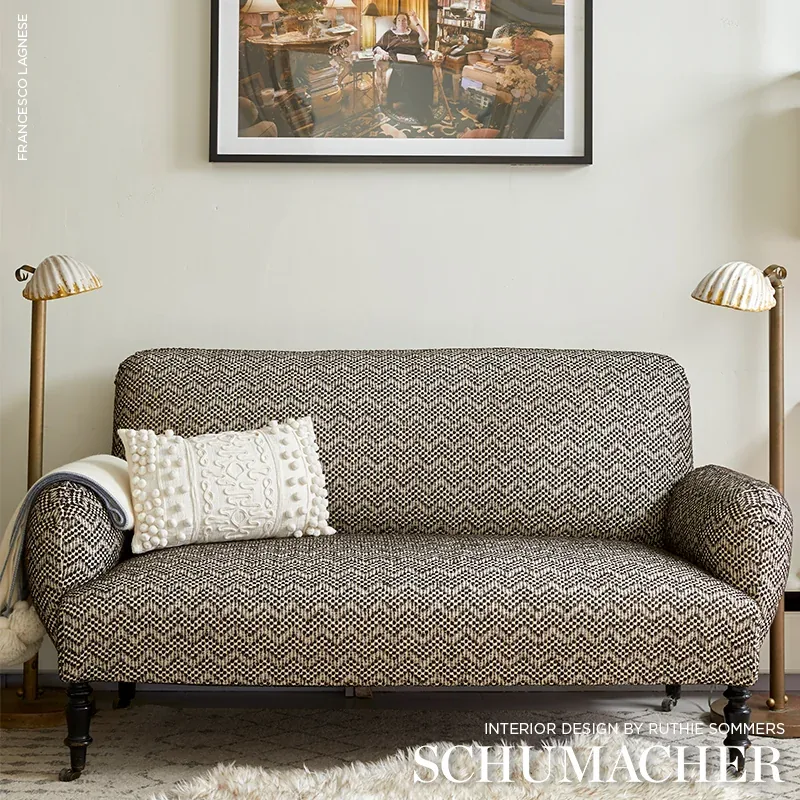 AUDLEY fabric CARBON color by Schumacher