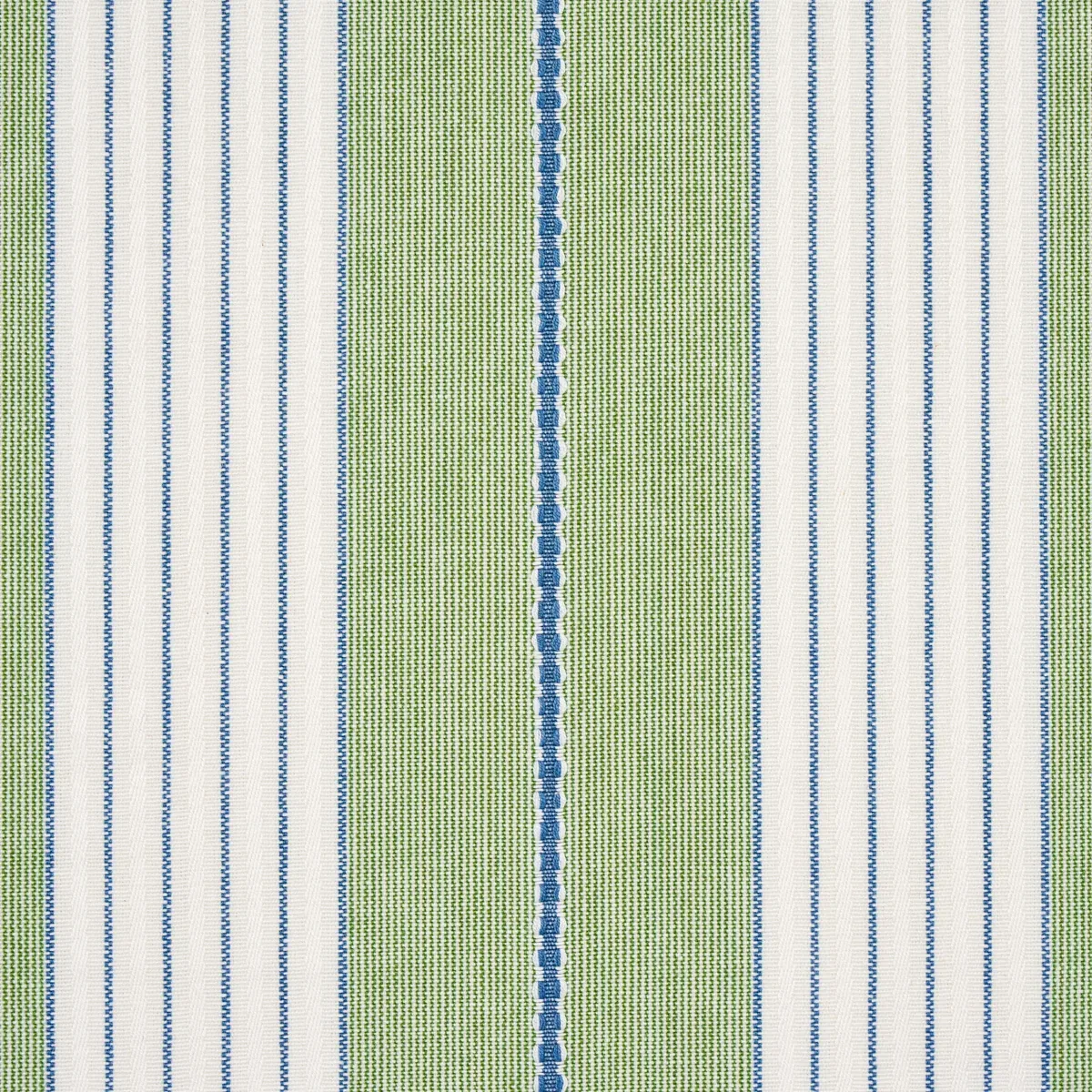 AUDREY STRIPE Fabric – GREEN | Schumacher | Wallpaper Twins AUDREY STRIPE fabric GREEN color by Schumacher