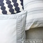 AUDREY STRIPE fabric GREY color by Schumacher