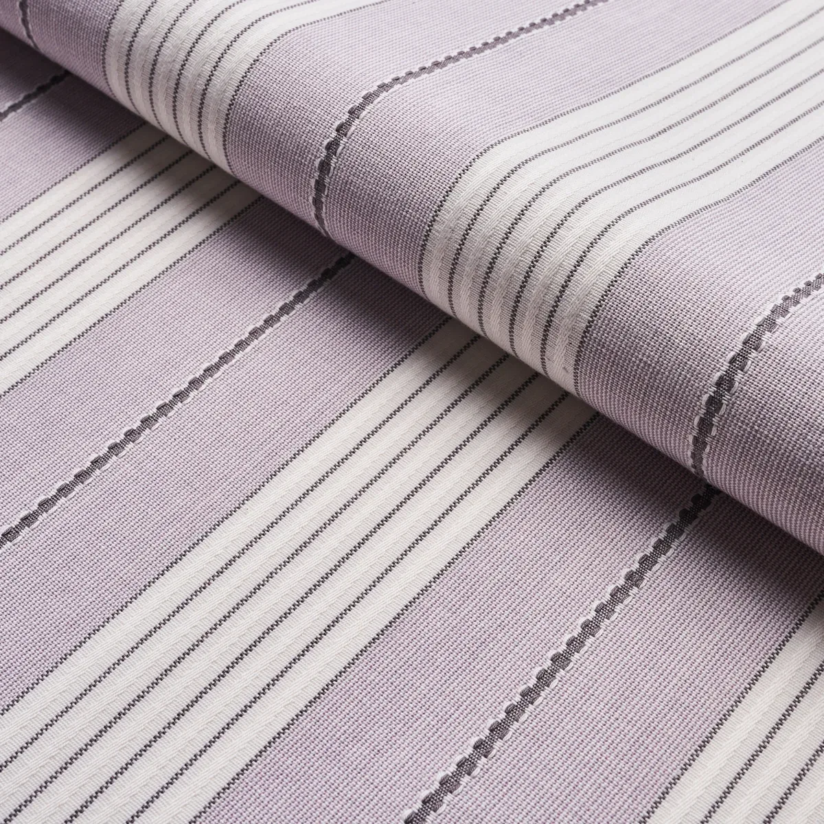 AUDREY STRIPE Fabric – LILAC | Schumacher | Wallpaper Twins AUDREY STRIPE fabric LILAC color by Schumacher