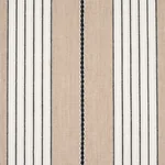 AUDREY STRIPE fabric NATURAL color by Schumacher