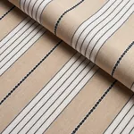 AUDREY STRIPE fabric NATURAL color by Schumacher