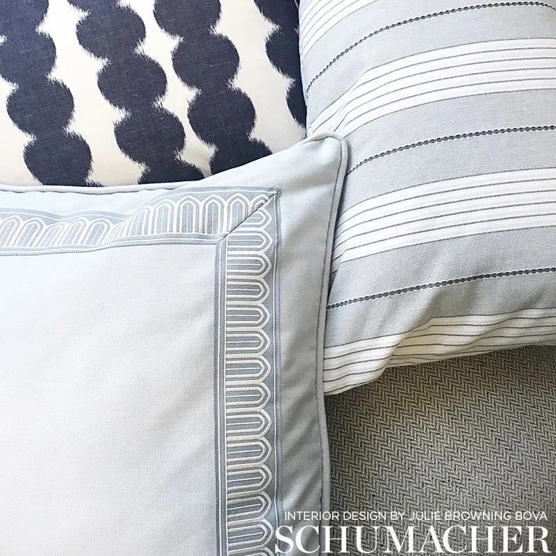 AUDREY STRIPE Fabric – NAVY | Schumacher | Wallpaper Twins AUDREY STRIPE fabric NAVY color by Schumacher