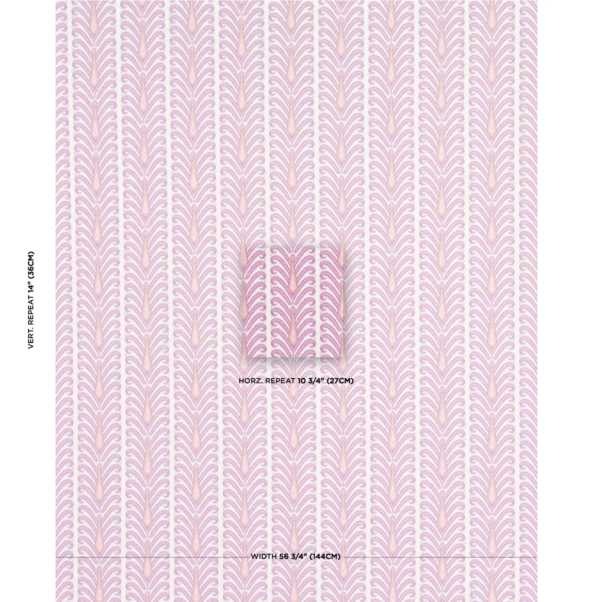 AUGUSTINE IKAT fabric FUCHSIA color by Schumacher