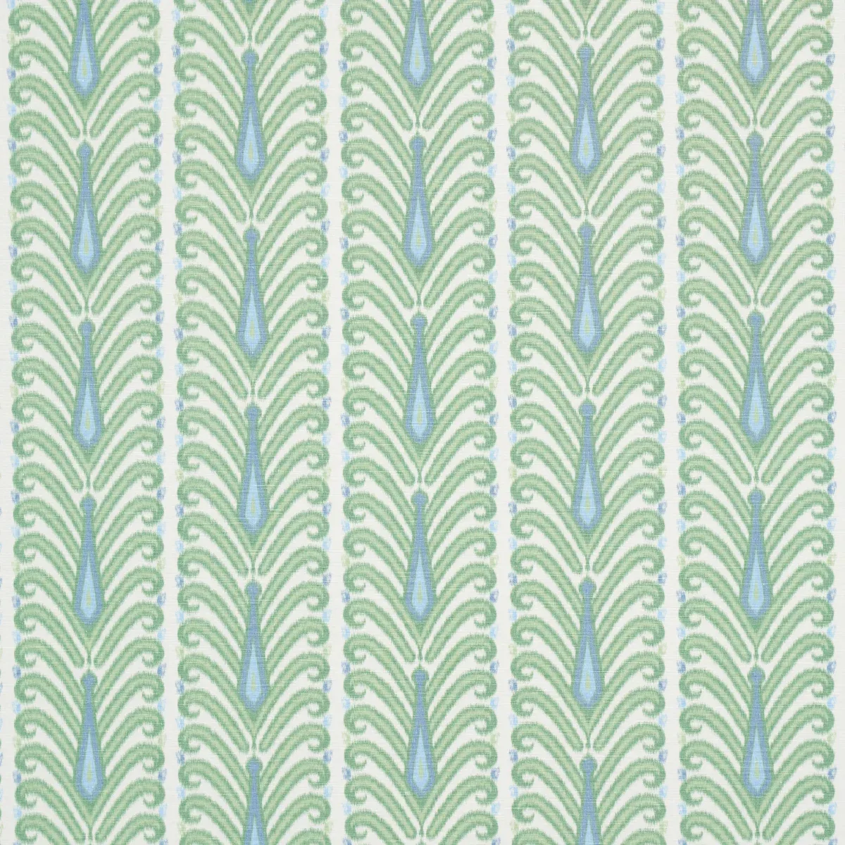 AUGUSTINE IKAT fabric LEAF color by Schumacher
