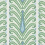 AUGUSTINE IKAT fabric LEAF color by Schumacher