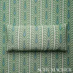 AUGUSTINE IKAT fabric LEAF color by Schumacher