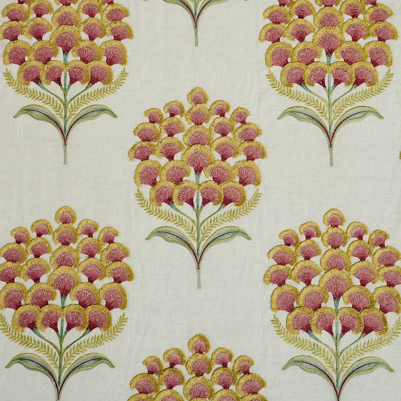 AURELIA EMBROIDERY fabric NATURAL color by Schumacher