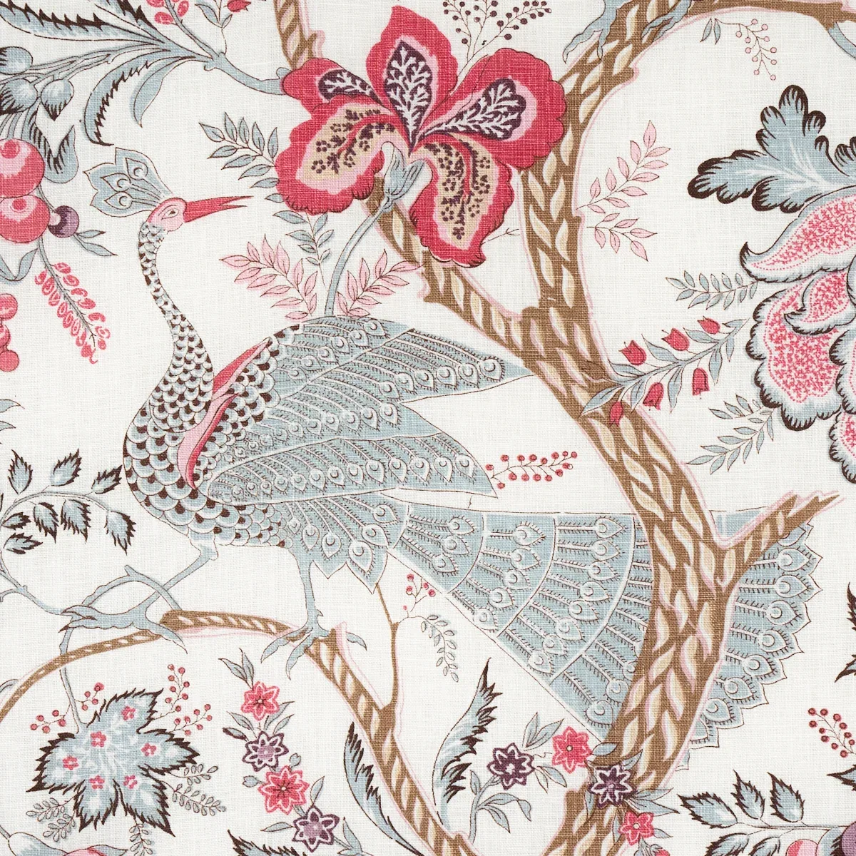 AVELINE LINEN Fabric – ROSE | Schumacher | Wallpaper Twins AVELINE LINEN fabric ROSE color by Schumacher